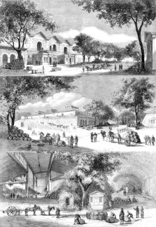 The Paris Wine Market: the Brandy Quarter, Rues de Languedoc and de la Côte d'Or, the Cellars, 1860. Creator: Unknown