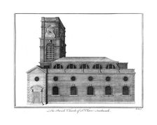 The Parish Church of St.Olave. Southwark. c1756. Artist: Benjamin Cole