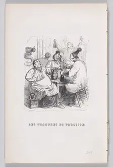 The Parish Singers from The Complete Works of Béranger, 1836. Creator: Cherrier
