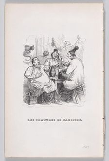 The Parish Singers from The Complete Works of Béranger, 1836. Creator: Cherrier