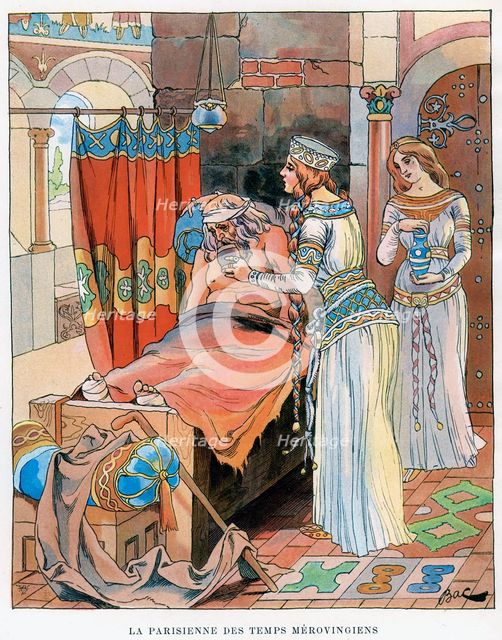 ''The Parisian Woman during the time of the Merovingians', c5th-8th century AD, c1870-1950.Artist: Ferdinand Sigismund Bac