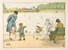 The Park Keeper, from Four and Twenty Toilers, pub. 1900 (colour lithograph)