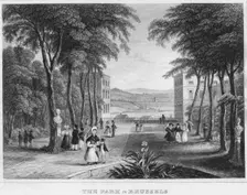 The Park in Brussels 1850. Artist: H Bond