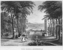 The Park in Brussels 1850. Artist: H Bond