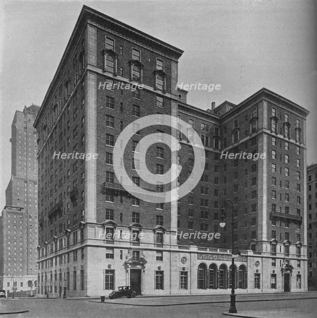 The Park Lane Hotel, New York City, 1924. Artist: Unknown.