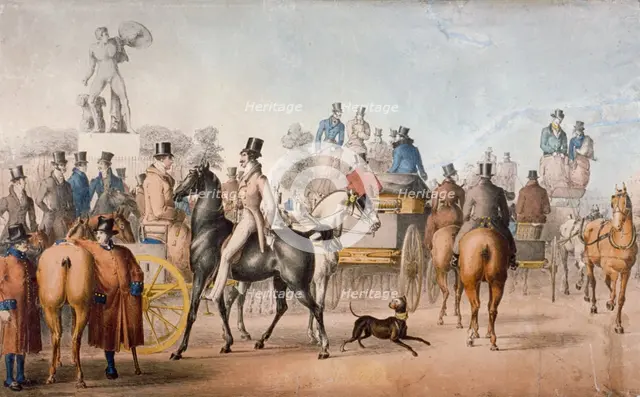 'The Park. 'Twas post meridian half past four'', c1827.                                              Artist: C Henderson