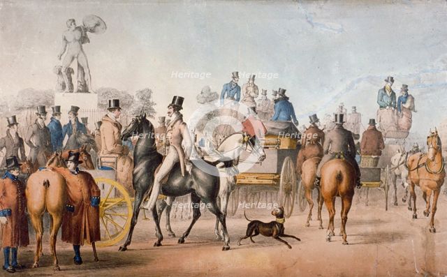 'The Park. 'Twas post meridian half past four'', c1827.                                              Artist: C Henderson
