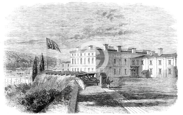 The Parliament Buildings, Quebec, the official residence of the Prince of Wales during his..., 1860. Creator: T. H. W..