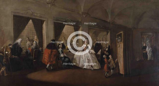 The Parlor of the Nuns at San Zaccaria. Artist: Guardi, Francesco (1712-1793)