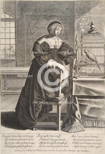 The Parrot, 1620-76. Creator: Abraham Bosse.