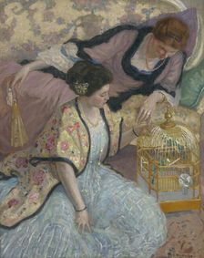 The Parrots, c. 1910. Creator: Frieseke, Frederick Carl (1874-1939)