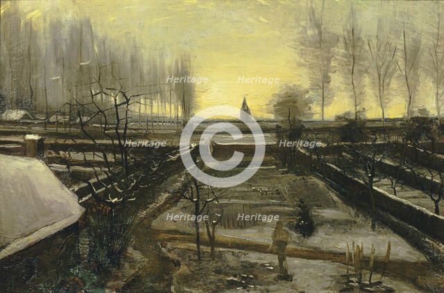 The Parsonage Garden at Nuenen in the Snow, 1885. Creator: Gogh, Vincent, van (1853-1890).