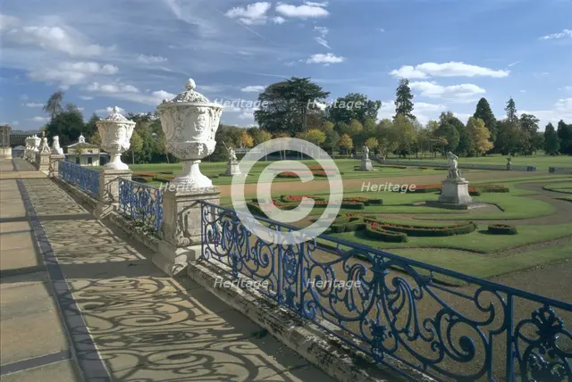 The parterre at Wrest Park, Bedfordshire, 1996. Artist: N Corrie