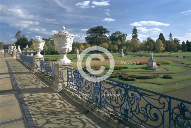 The parterre at Wrest Park, Bedfordshire, 1996. Artist: N Corrie