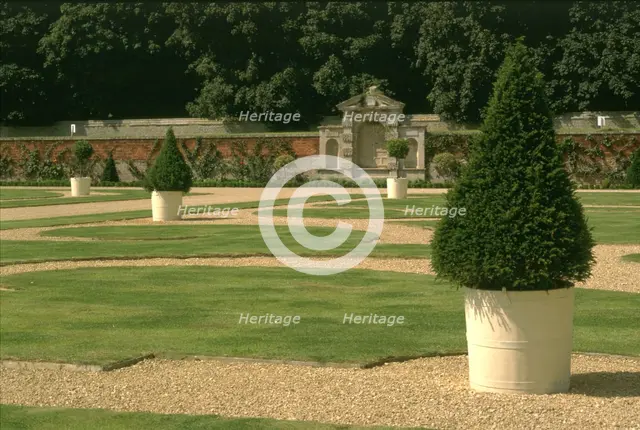 The parterre, Kirby Hall, Northamptonshire, 1998. Artist: N Corrie