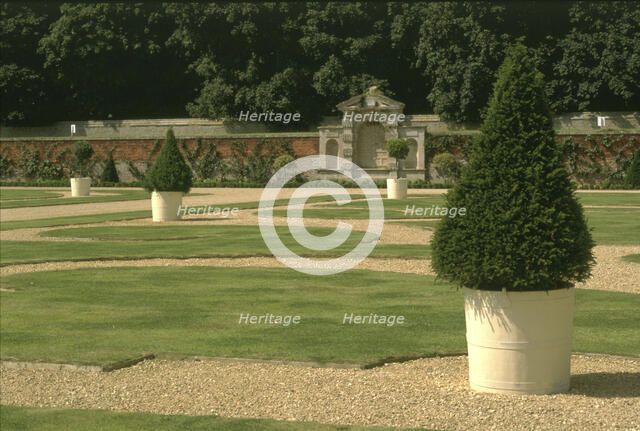 The parterre, Kirby Hall, Northamptonshire, 1998. Artist: N Corrie
