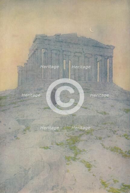 'The Parthenon at Athens', 1913. Artist: Jules Guerin.