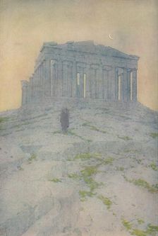 The Parthenon at Athens 1913. Artist: Jules Guerin