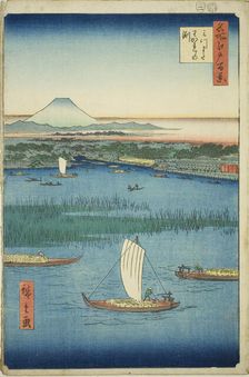 The Parting Depth of the Three-pronged River (Mitsumata Wakarenofuchi), from the series..., 1857. Creator: Ando Hiroshige