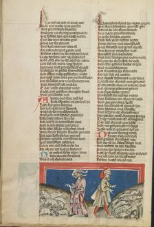 The Parting of Abraham and Lot; Weltchronik, about 1400-1410. Creator: Unknown
