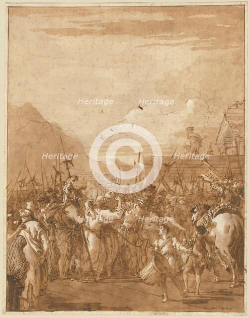 The Parting of Saints Peter and Paul, 1785/1795. Creator: Giovanni Battista Tiepolo.