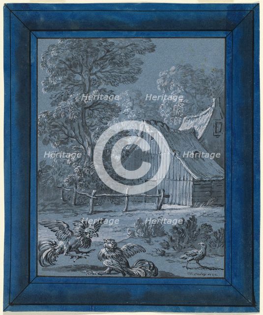The Partridge and the Cocks, 1732. Creator: Jean-Baptiste Oudry.