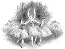 The "Pas de Trois des Graces", at Her Majesty's Theatre, 1850. Creator: Smyth