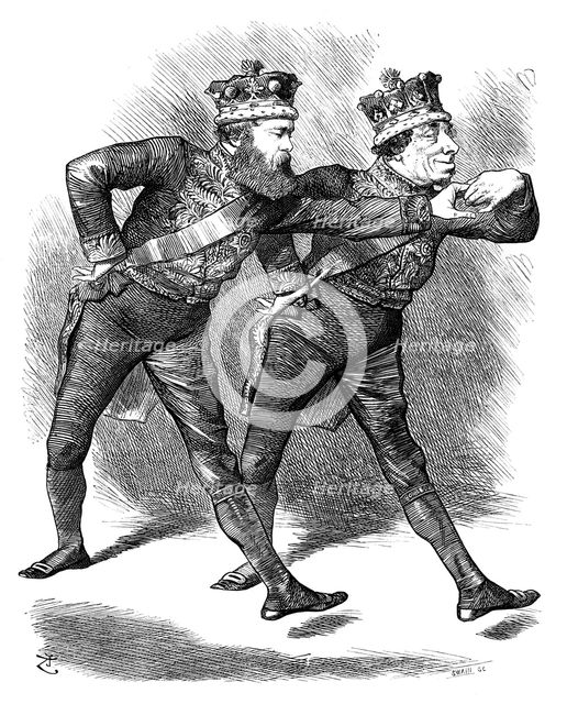 The 'Pas De Deux!', 1878.Artist: Swain