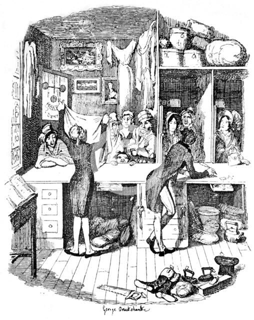 'The Pawnbroker's Shop', c1900. Artist: George Cruikshank.