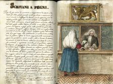 The pawnshop. From Gli abiti de Veneziani, Second Half of the 18th cen.