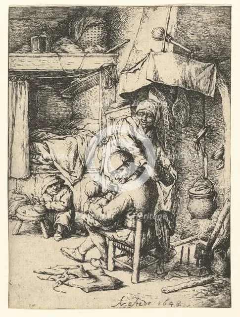 The Pater Familias, 1648. Creator: Adriaen van Ostade.
