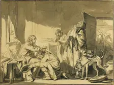 The Paternal Blessing, or The Departure of Basile, c. 1769. Creator: Jean-Baptiste Greuze