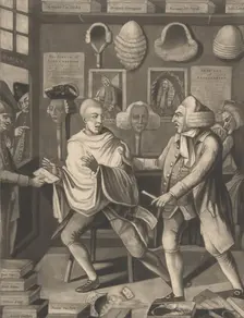 The Patriotick Barber of New York, or the Captain in the Suds, February 14, 1775. Creator: Attributed to Philip Dawe