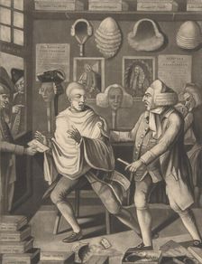 The Patriotick Barber of New York, or the Captain in the Suds, February 14, 1775. Creator: Attributed to Philip Dawe