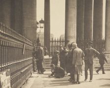 The pavement artist. From the album: Photograph album - London, 1920s. Creator: Harry Moult