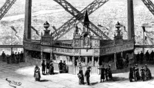 The pavilion of the Figaro, on the second storey of the Eiffel Tower, Paris, 1889