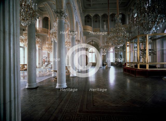 'The Pavilion Hall of the Small Hermitage', 1850-1858.  Artist: Andrei Ivanovich Stakenschneider