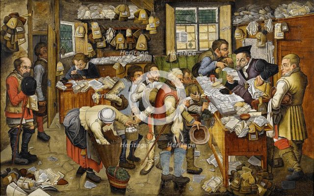 The Payment of the Tithes (known as Village Lawyer), between 1617 and 1622. Artist: Brueghel, Pieter, the Younger (1564-1638)