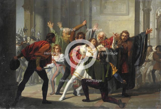 The Pazzi conspiracy. Artist: Ussi, Stefano (1822-1901)