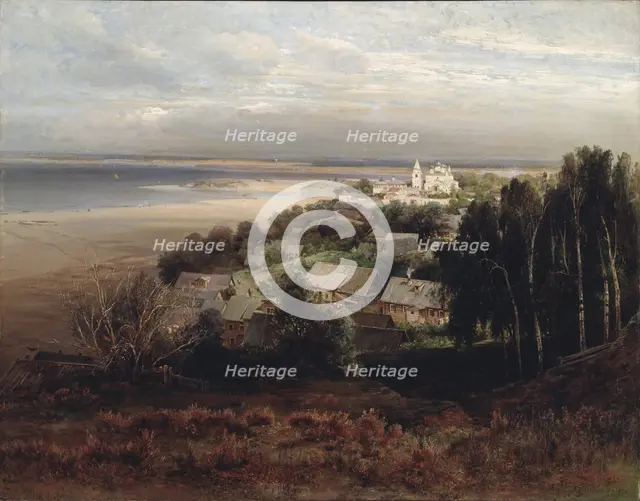 The Pechersky Ascension Monastery near Nizhny Novgorod, 1871. Artist: Savrasov, Alexei Kondratyevich (1830-1897)
