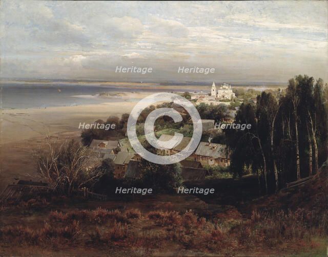 The Pechersky Ascension Monastery near Nizhny Novgorod, 1871. Artist: Savrasov, Alexei Kondratyevich (1830-1897)