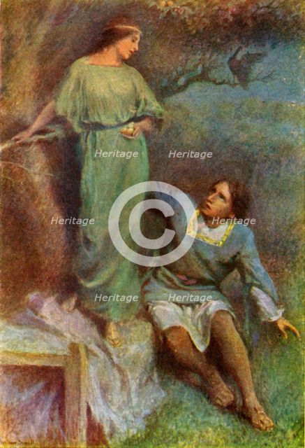 'The pea-hen instantly turned into a maiden', 1917. Creator: Unknown.