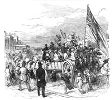 The Peace Commemoration - Country Visitors at the Illumination, 1856. Creator: Unknown