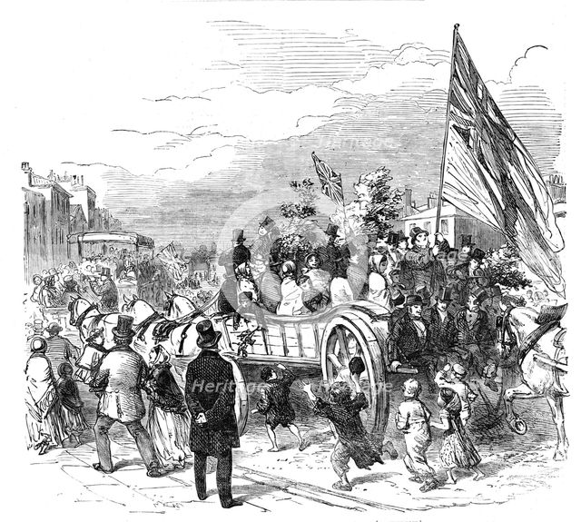 The Peace Commemoration - Country Visitors at the Illumination, 1856.  Creator: Unknown.