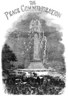 The Peace Commemoration: at Dublin - Fireworks in Phoenix Park, 1856. Creator: Unknown