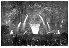 The Peace Commemoration - the Fireworks in Victoria-Park, 1856. Creator: Unknown