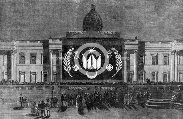 The Peace Illuminations - The National Gallery, 1856.  Creator: Unknown.