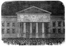 The Peace Illuminations - the General Post-Office, 1856. Creator: Unknown