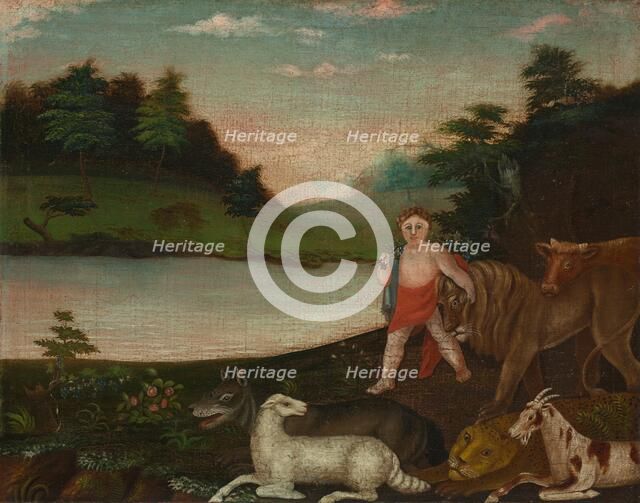 The Peaceable Kingdom, c. 1816-1818. Creator: Edward Hicks (American, 1780-1849).