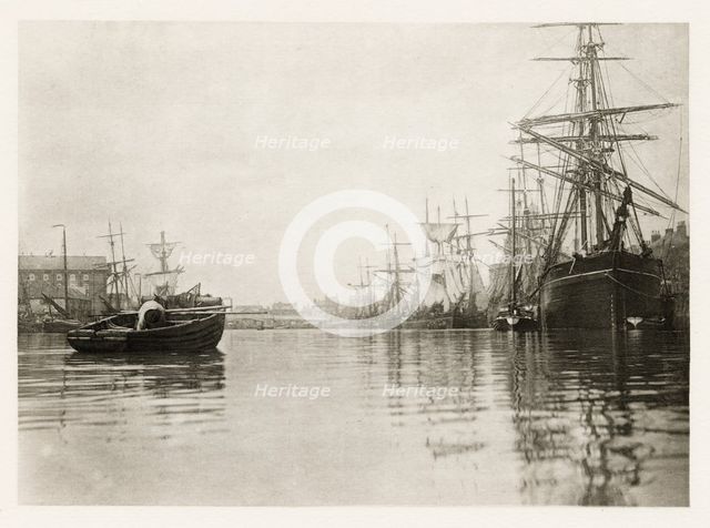 The Peaceful Harbour, 1887. Creators: Peter Henry Emerson, Walter L. Colls.